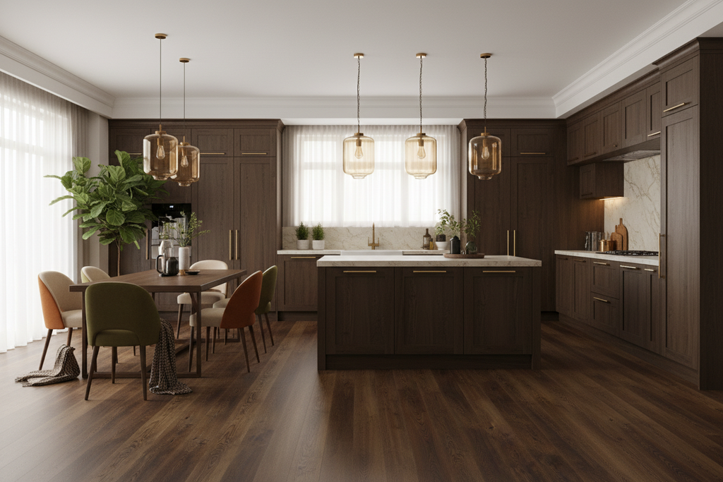 Oak Gunstock Kitchen