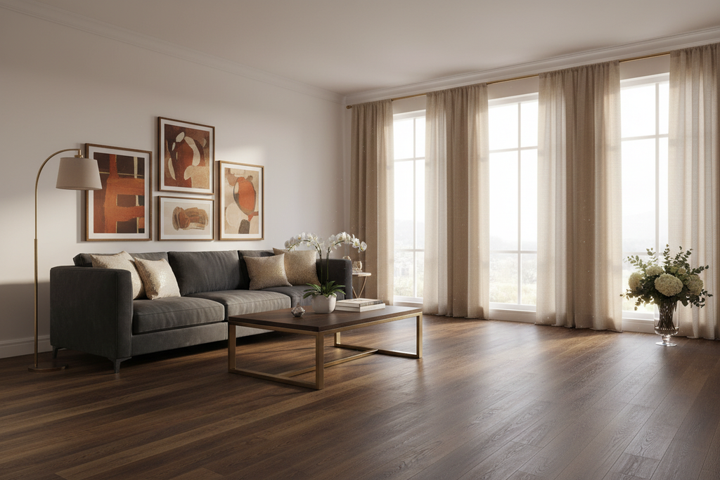 Oak Gunstock Living Room